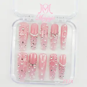 .DP.7374.Pearl and Rhinestone Wearable Nails