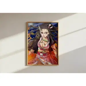 Nezuko Awakened Form Poster - Demon Slayer Anime Art Print