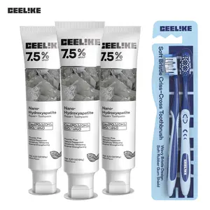 【live only】Ceelike Hydroxyapatite Toothpaste 3-Pack + Soft Toothbrush Set
