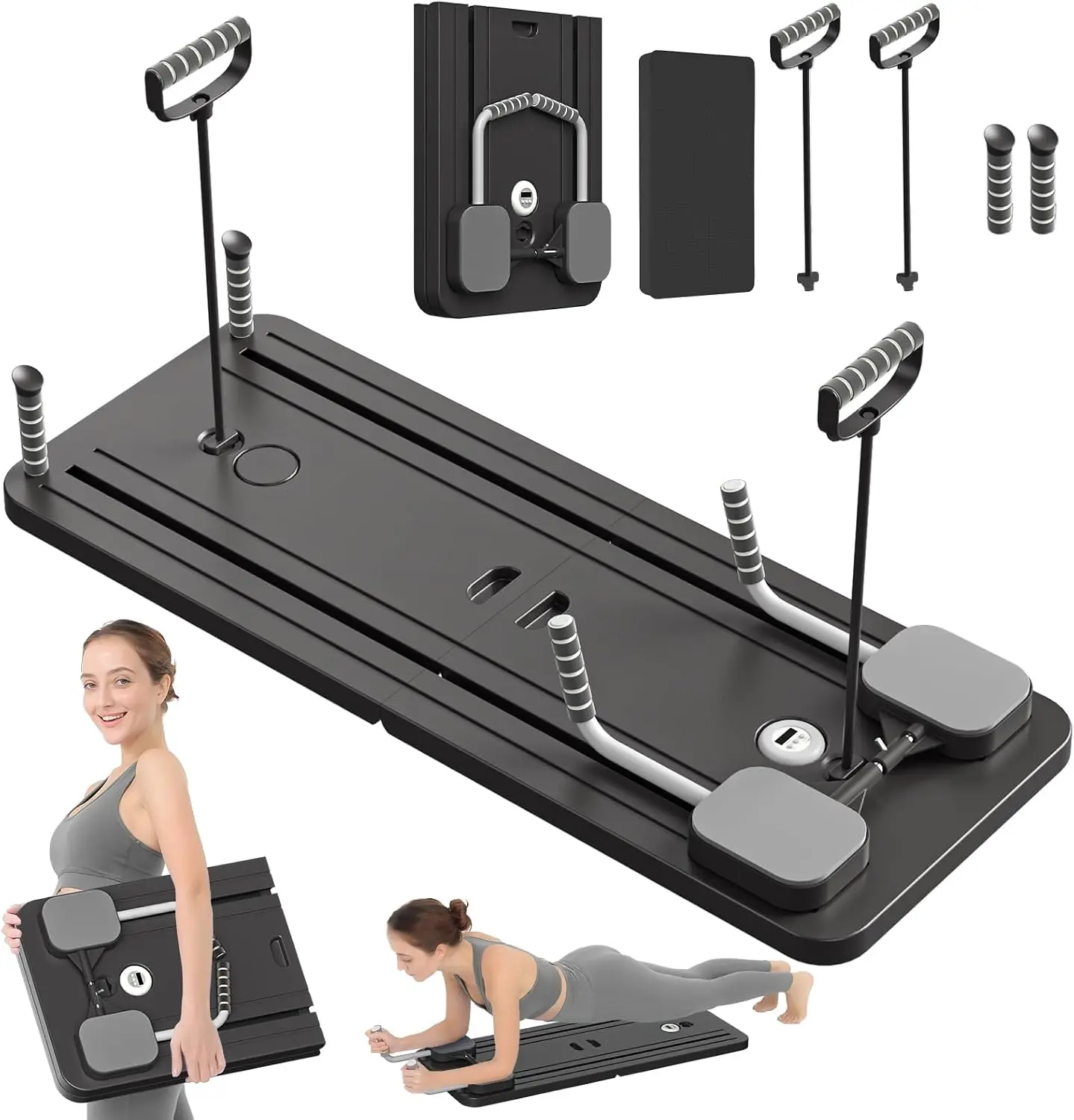 A1 Pilates Board with Yoga Socks - Pilates Equipment Set, Multifunctional Foldable Home Pilates Board, 5-in-1 Pilates Skateboar, tiktokshopbacktoschool