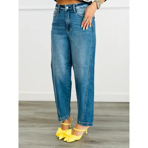 Judy Blue Millie Rigid Magic Barrel Jeans(Reg. and Plus)