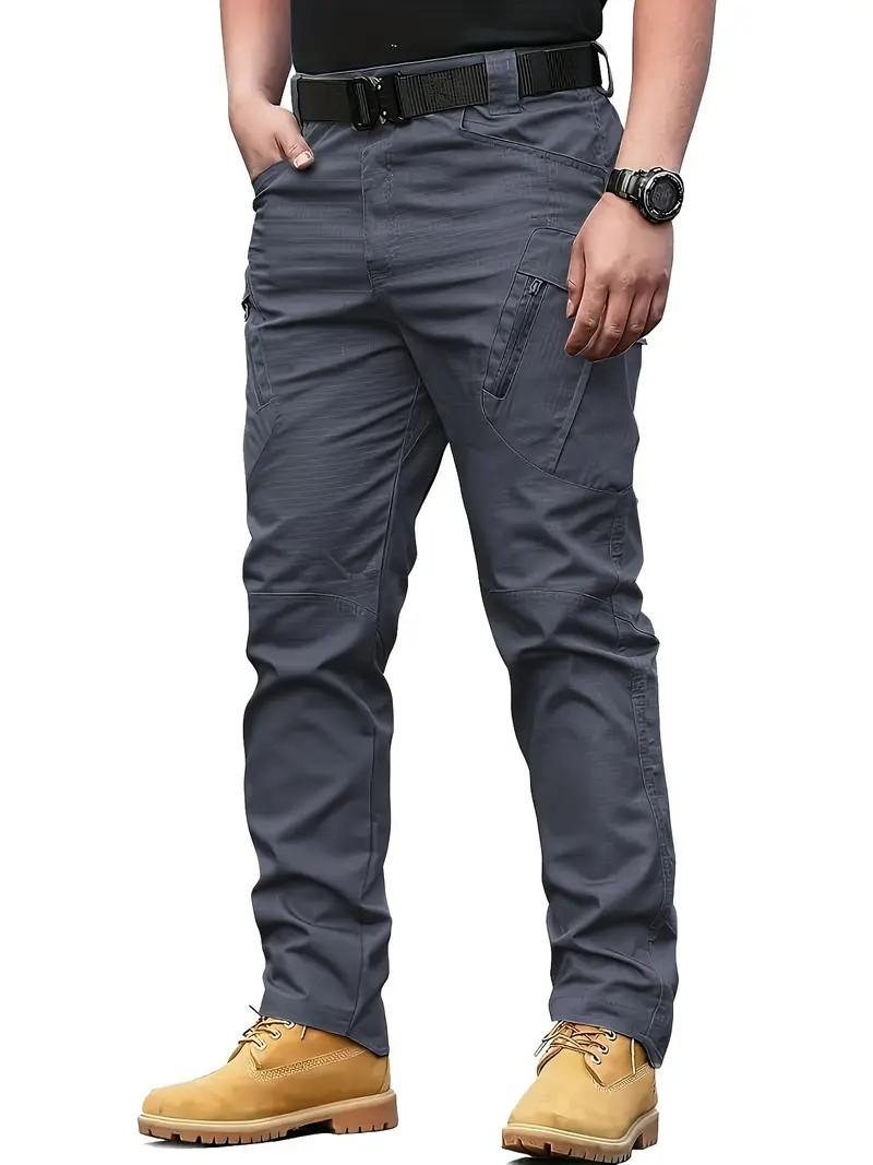 2，4pcs Men'S Tactical Cargo Pants, Multi-Pocket Design, Solid Color, Elastic Waistband, Ideal for Construction Workers, Hiking, Exploring, Spring/Fall Menswear Breathable Casual Comfy Fashion Day Outdoor cargo pants for men slacks pantalones para hombre
