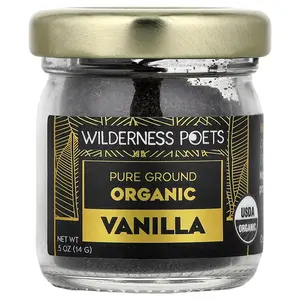 Wilderness Poets Pure Ground Organic Vanilla, 0.5 oz (14 g)