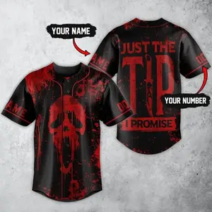 Custom Ghost Face Baseball Jersey – Scream Horror Movie Shirt, Ready to Go, No Effort Needed, Clean Lines, Minimalist Look