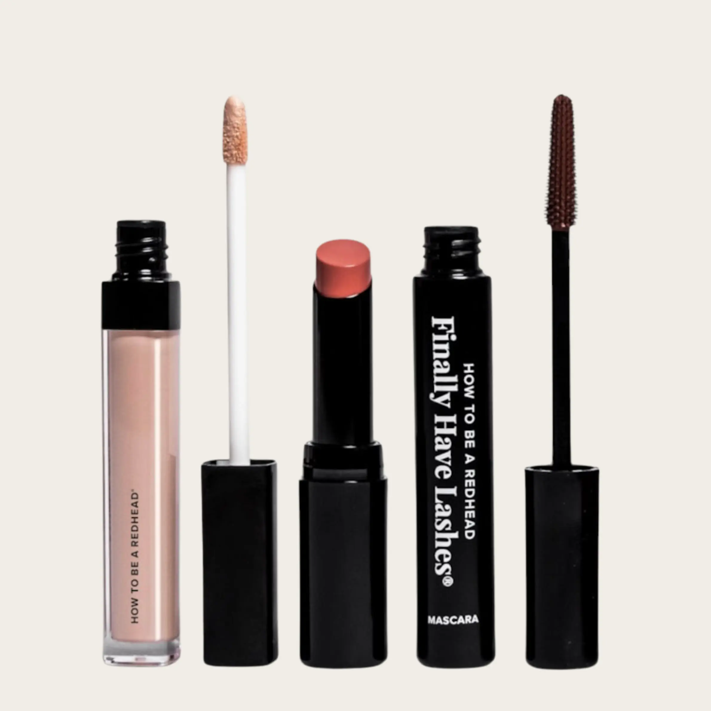 How to be a Redhead 101 Beauty Kit - Ultimate Redhead Starter Set with Concealer, Lipstick & Mascara - Vegan, Cruelty-Free, Paraben-Free