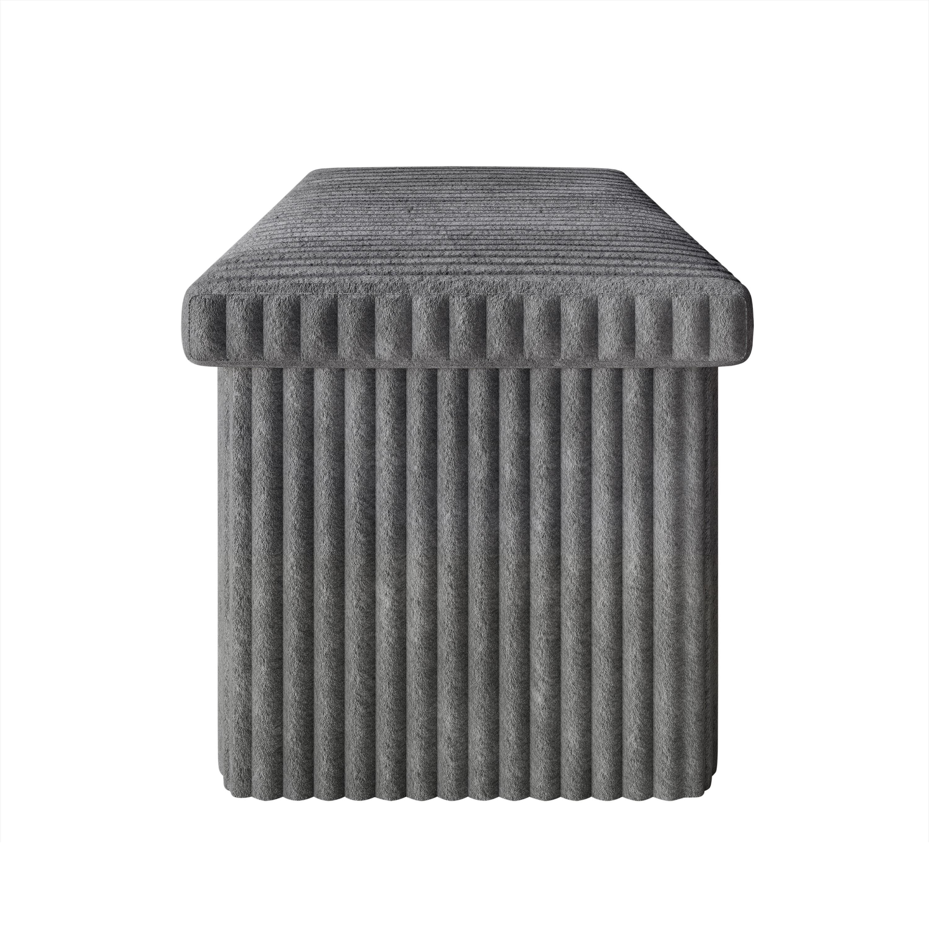 Favorer Florence 30" Tufted Upholstered Folding Storage Ottoman Bench (Set of 2) Favorer Florence 30" Tufted Upholstered Folding Storage Ottoman Bench (Set of 2)