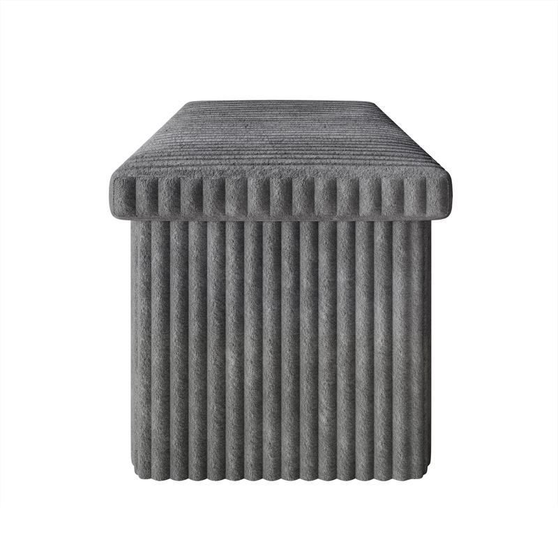 Favorer Florence 30" Tufted Upholstered Folding Storage Ottoman Bench (Set of 2)