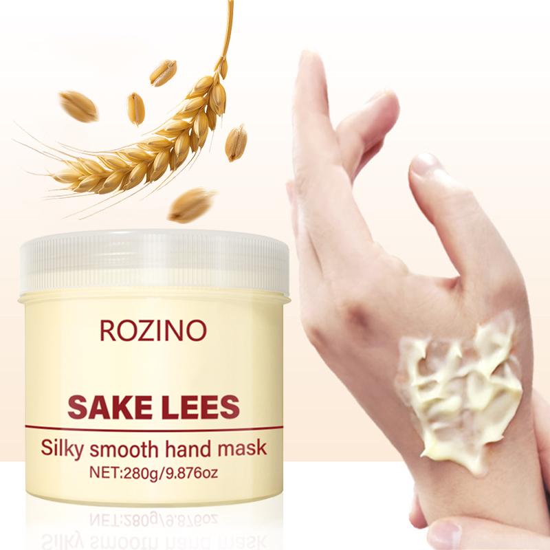 ROZINO Sake Lees Hand Mask - Silky Smooth Formula for Hand Skin Care & Moisturization - 280g Net Weight