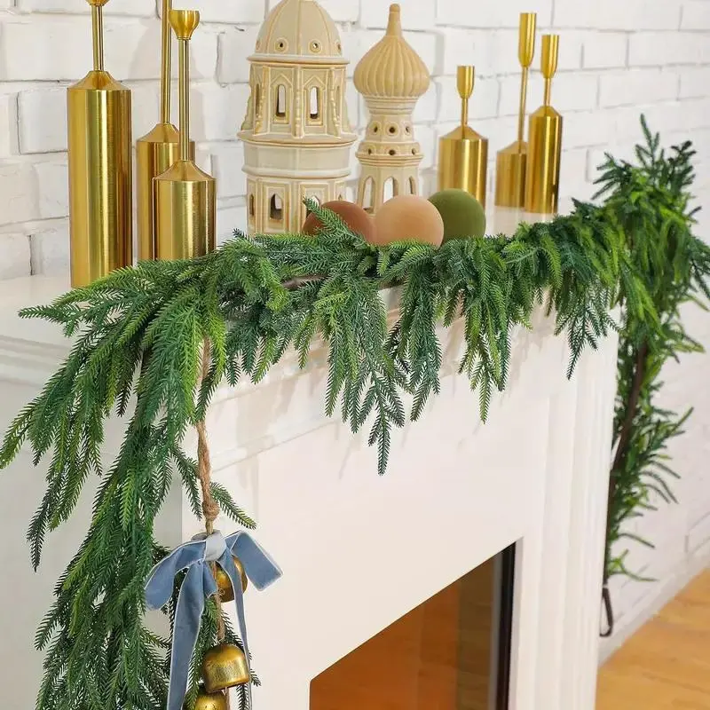 6ft Artificial Norfolk Pine Long Vine Indoor & Outdoor Decor Real Touch Firework Decoration for Home & Special Occasions