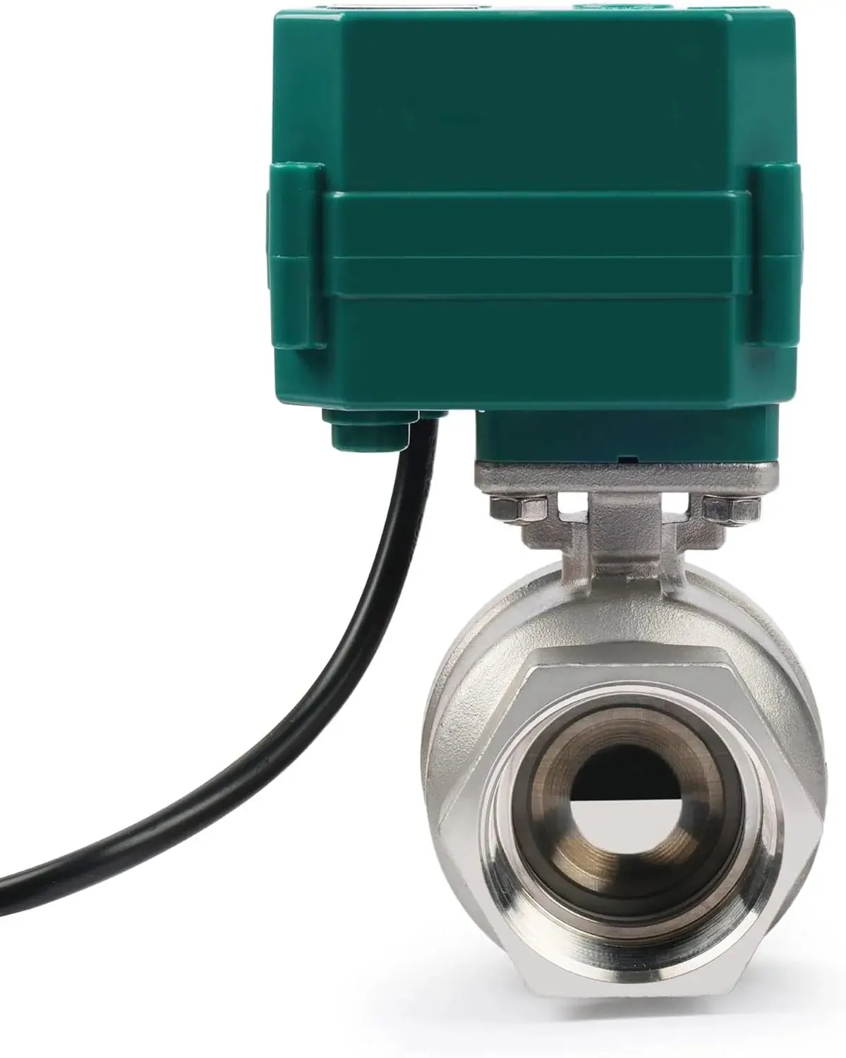 U.S. Solid 1-1/2" Motorized Ball Valve SS304 Stainless Steel Auto Return Normally Closed 110V-220V AC with US Plug