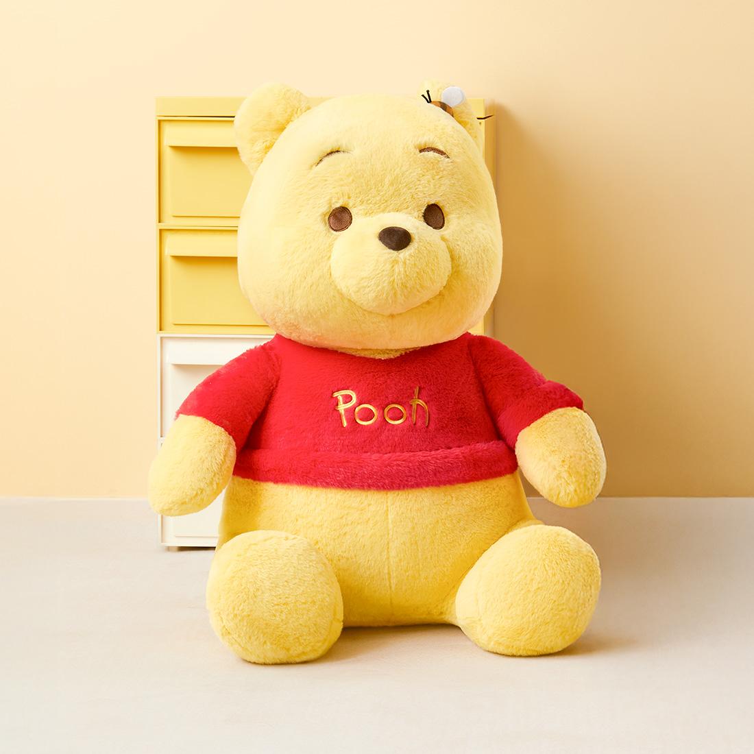 【Holiday Gift】Disney Winnie the Pooh Basic Series Sitting Plush Doll 31.5inch/19.69inch, Adorable Classic Character Stuffed Toy, Suitable Gift for Women & Fans, Holiday & Holiday Haul & New Year