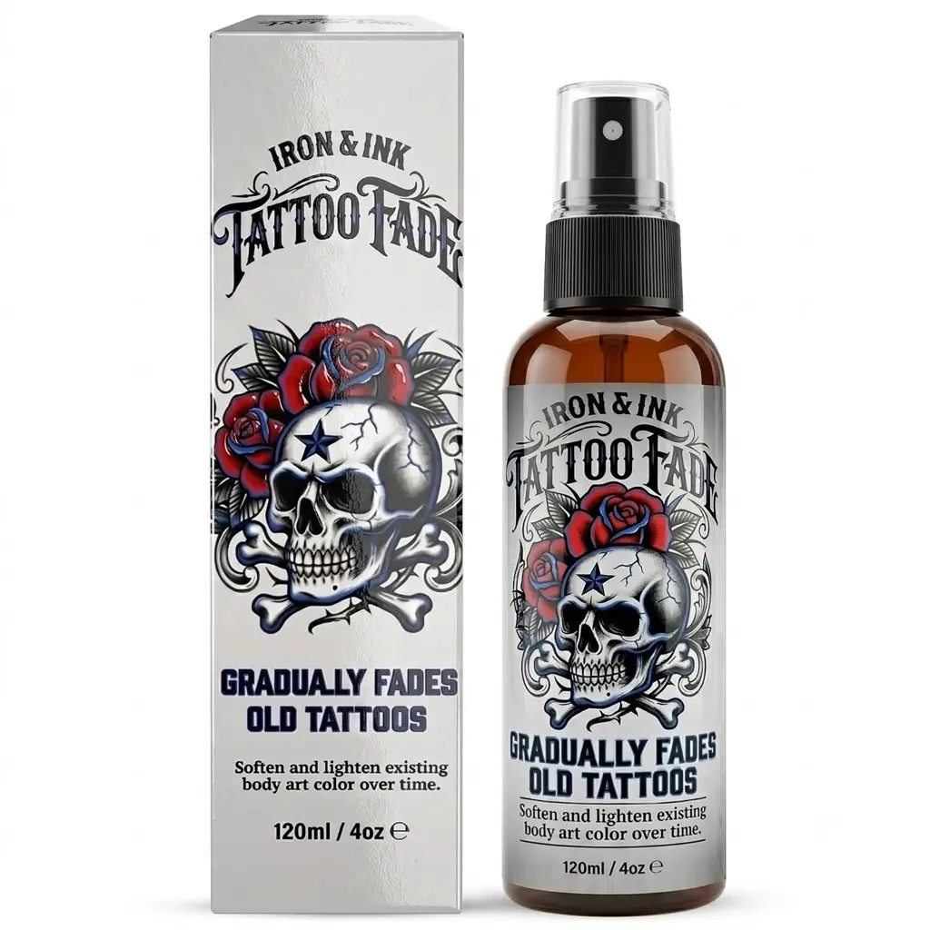 Tattoo Remover Spray 4 Fl Oz, Safe & Effective Tattoo Fading Spray for Old & Unwanted Tattoos, Natural Formula for Body