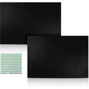 2 Pack Universal Gas Stove Covers (No Pre-cut Holes), DIY Trim-to-Fit PTFE Burner Protectors, Reusable Non-Stick Washable Mat, 24.4"x16.3"