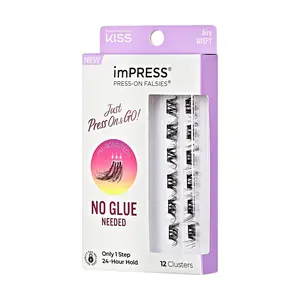 imPRESS Falsies Self Adhesive Eyelashes, 12 Lash Clusters - Airy