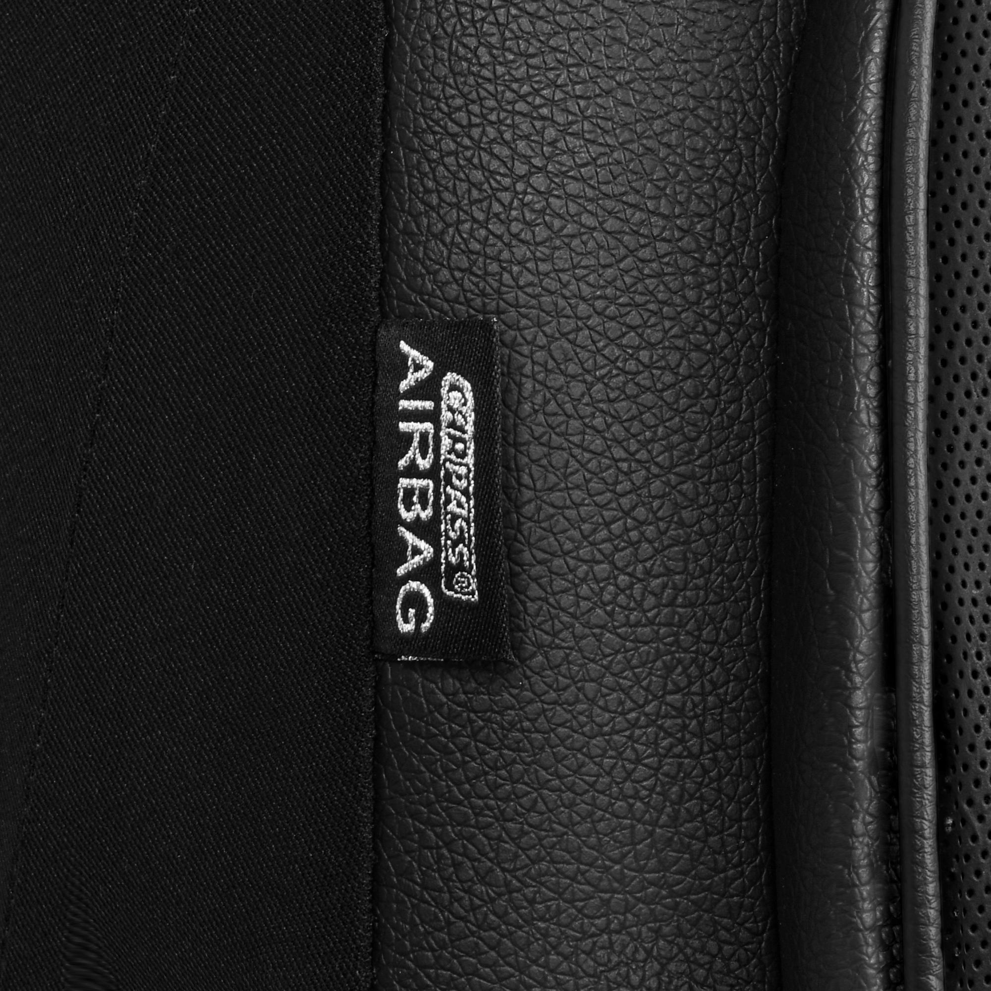 CAR PASS Piping Luxury PU Leather Car Seat Covers,Waterproof Anti Slip Compatible with Seat Armrests,Universal Fit for Suvs,Vans,Trucks,Airbag Safe Easy To Install