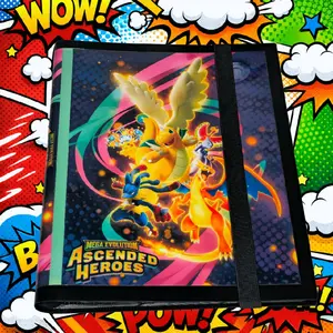 Ascended Heroes ME03 Master Set Binder | Holds 530 Cards | Handmade Side-Loading Trading Card Binder | High-Quality Printed Cover