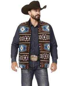 Rank 45 Men's 45&Reg; Reversible Southwestern Softshell Vest Tall - Rmho23v12-Choc-T