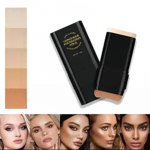 6-Color Dual-Ended Eraser Foundation Stick — Multi-Purpose Concealer & Highlighter for Acne Marks, Nose Contour, Flawless Makeup Finish — Versatile Cosmetic Tool, Daily Gift