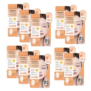 10pc Set MEDI FOR DEAR Vitamin C + Niacinamide Face & Neck Mask | Korean Beauty Sheet Mask | Brightening & Hydrating