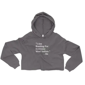 I Am Rooting: West Indian Crop Hoodie