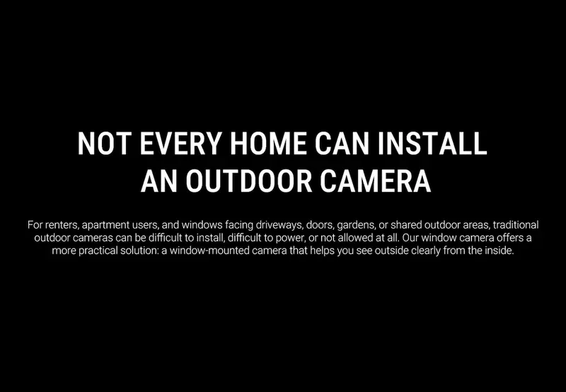 CINMOORE 4MP 2.5K Cordless Smart Wi-Fi Window Indoor Digital Camera - Home Security System, AI Full Color Night Vision, Motion Sensor, Person Detection, Easy Quick Install, SD Card&Cloud Support, 2.4GHz, Wall Mount