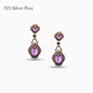 YEAHLOVE 925 Sterling Silver Vintage Drop Earrings | Hypoallergenic | Unique Retro Design | Exquisitely Classic | One-of-a-Kind | Elegant Noble Vibe | Versatile for Dates, Parties & Everyday Wear