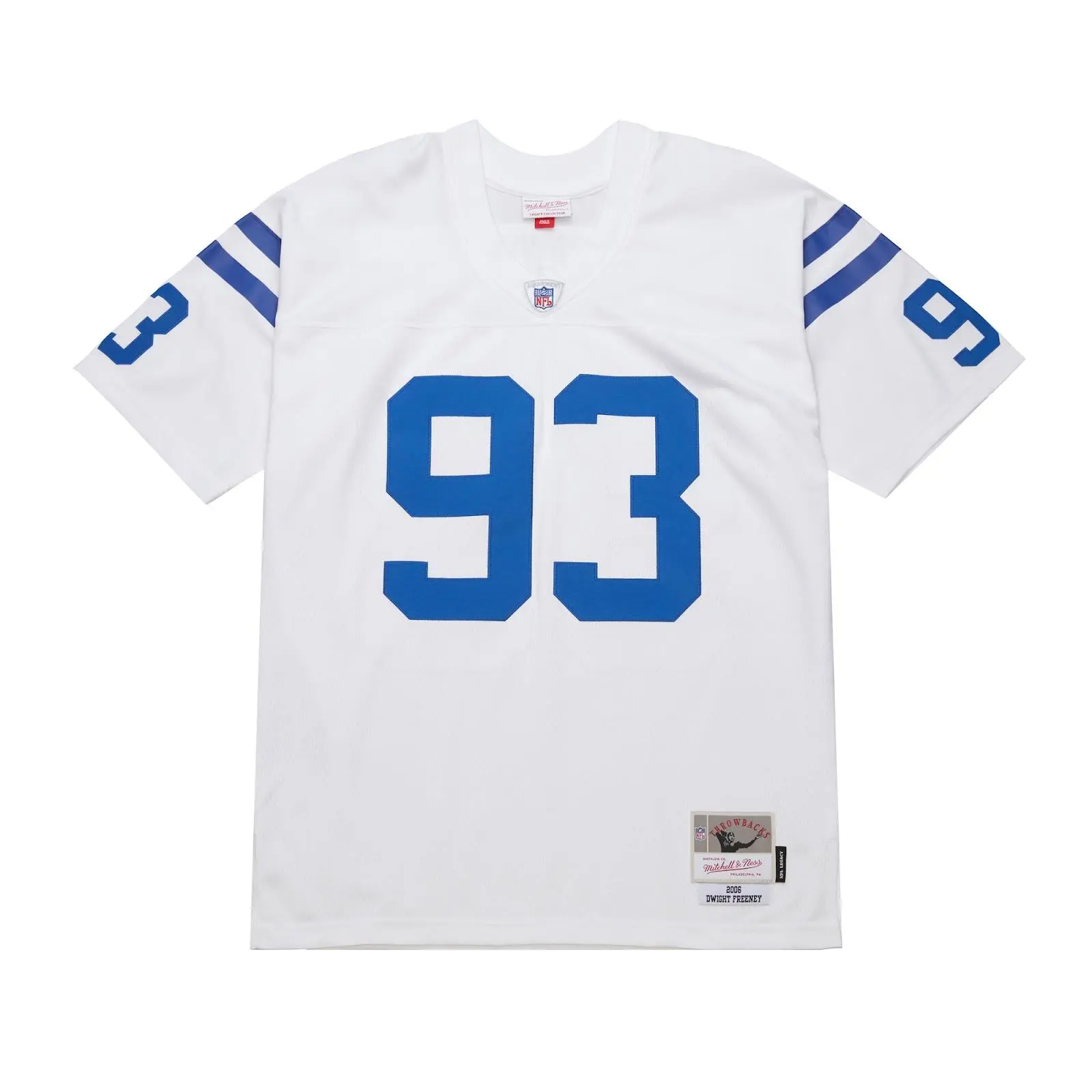 Mitchell & Ness Dwight Freeney Indianapolis Colts White 2006 Legacy Football Fanwear Jersey