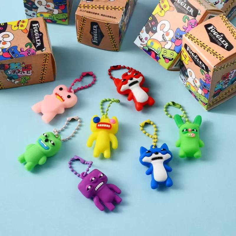 2026 New 24Pcs Fuggler Monster Keychain Blind Box Set, Cute Student Hanging Ornament, Perfect Birthday & New Year Gift
