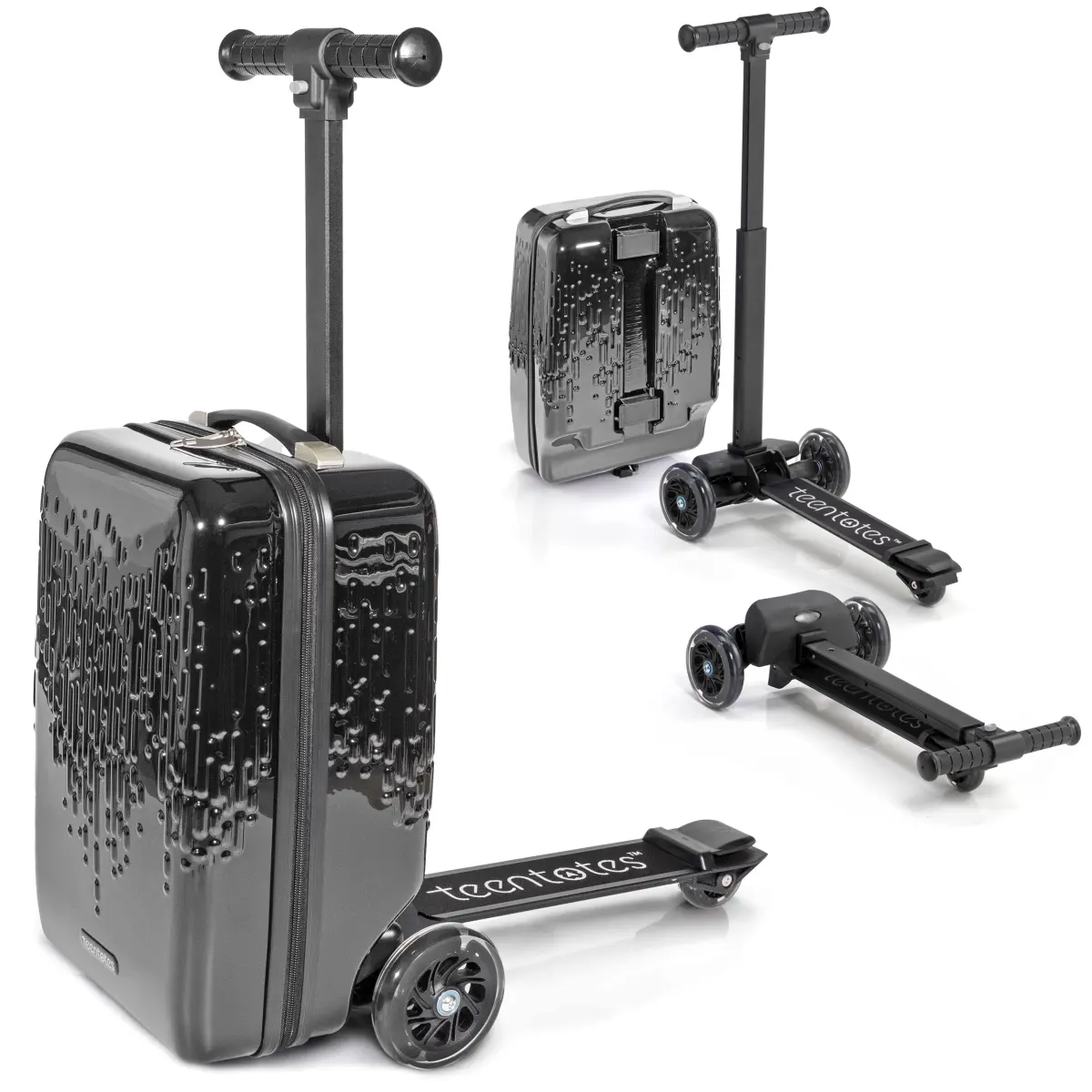 Teen Totes TT-SLT-DRIP Teen Totes Detachable 4-in-1 Scooter Luggage for Kids Ride-On Suitcase with Removable Luggage Body (Drip)
