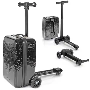 Teen Totes TT-SLT-DRIP Teen Totes Detachable 4-in-1 Scooter Luggage for Kids Ride-On Suitcase with Removable Luggage Body (Drip)