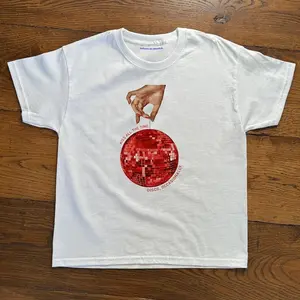 [SALE UP TO 30%] Harry Styles 'Kiss All The Time Baby Tee, Disco Occasionally' Disco Ball Graphic Baby Tee, HS Tour Graphic Tee, Y2K Concert Graphic Top