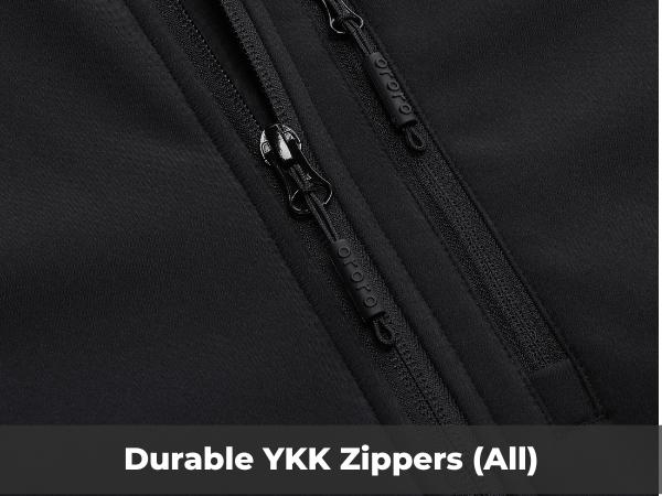 ororo Men's 4-Zone Classic Heated Jacket 2.0, Battery Included, 10 Hours of Runtime, Machine Washable, 4 Heating Zones, Water and Wind Resistant, Detachable Hood, YKK Zippers