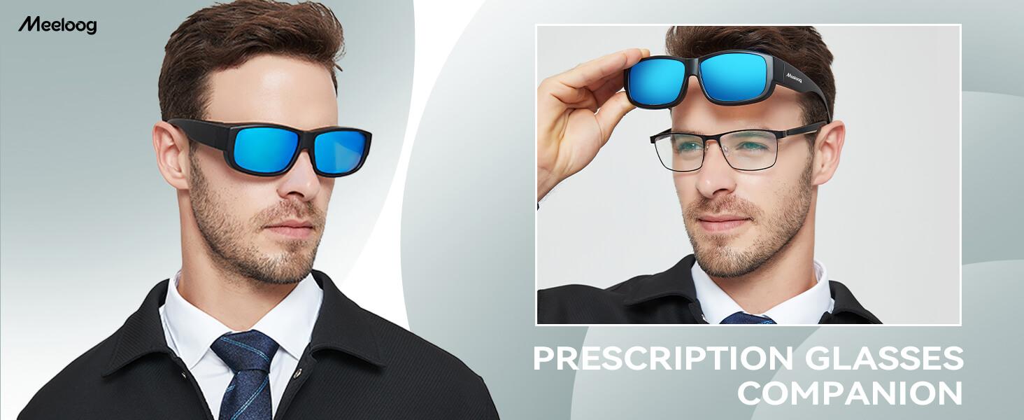 Polarized Fit Over Sunglasses for Men, Fashion Accessories for Outdoor Activities, Stylish Glasses, Polarized 100% UV400 Protection, Classic Sports Style Lightweight Design ST0006 SpringStatements