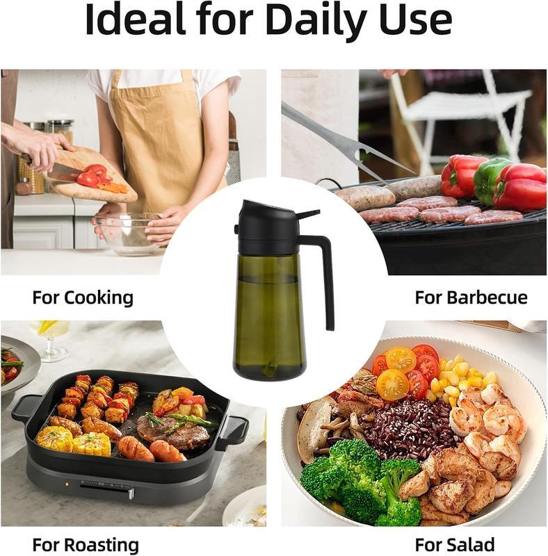 2-in-1 Glass Oil Sprayer & Dispenser Bottle, Ideal for Olive Oil Cooking, Air Fryers, and Salad Dressing – Kitchen Gadget & Air Fryer Accessory 2-in-1 Glass Oil Sprayer & Dispenser Bottle, Ideal for Olive Oil Cooking, Air Fryers, and Salad Dressing – Kitchen Gadget & Air Fryer Accessory
