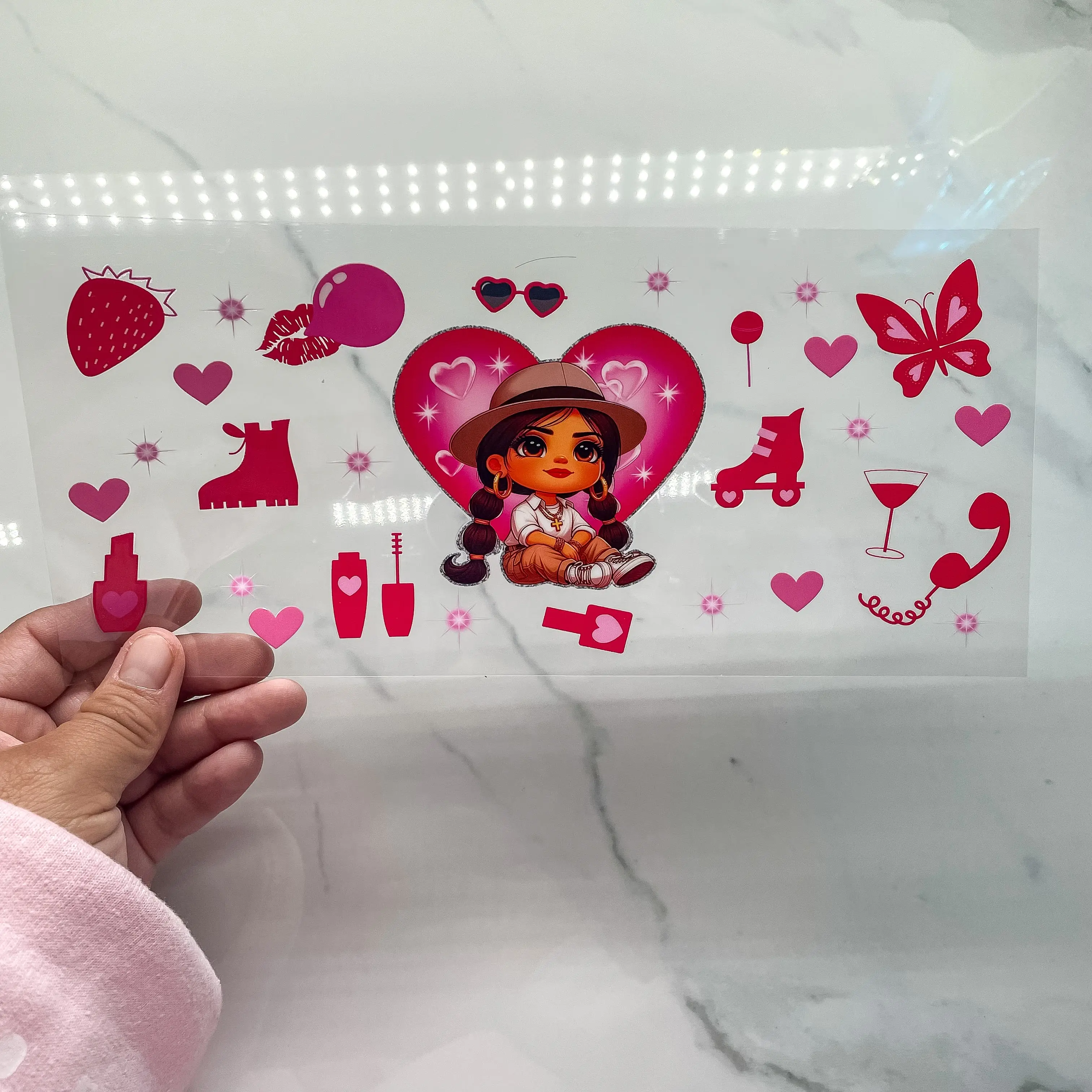 Pretty Pink Chicana Girl