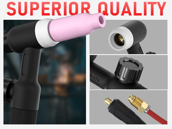 YESWELDER WP-17V-10 13ft TIG Welding Torch 150Amp | 10-25mm² Euro Connector Lift TIG Gun Fits YWM-160, MIG-140DS-PRO, FLUX-135PRO, FLUX-135MINI & ARC-125DS-PRO Welder