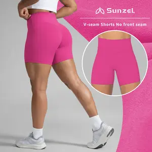 Sunzel 5" Buttery Soft High Waisted Biker Shorts for Women — No Front Seam Tummy Control Workout Shorts, Squat Proof Booty Lifting Yoga Shorts