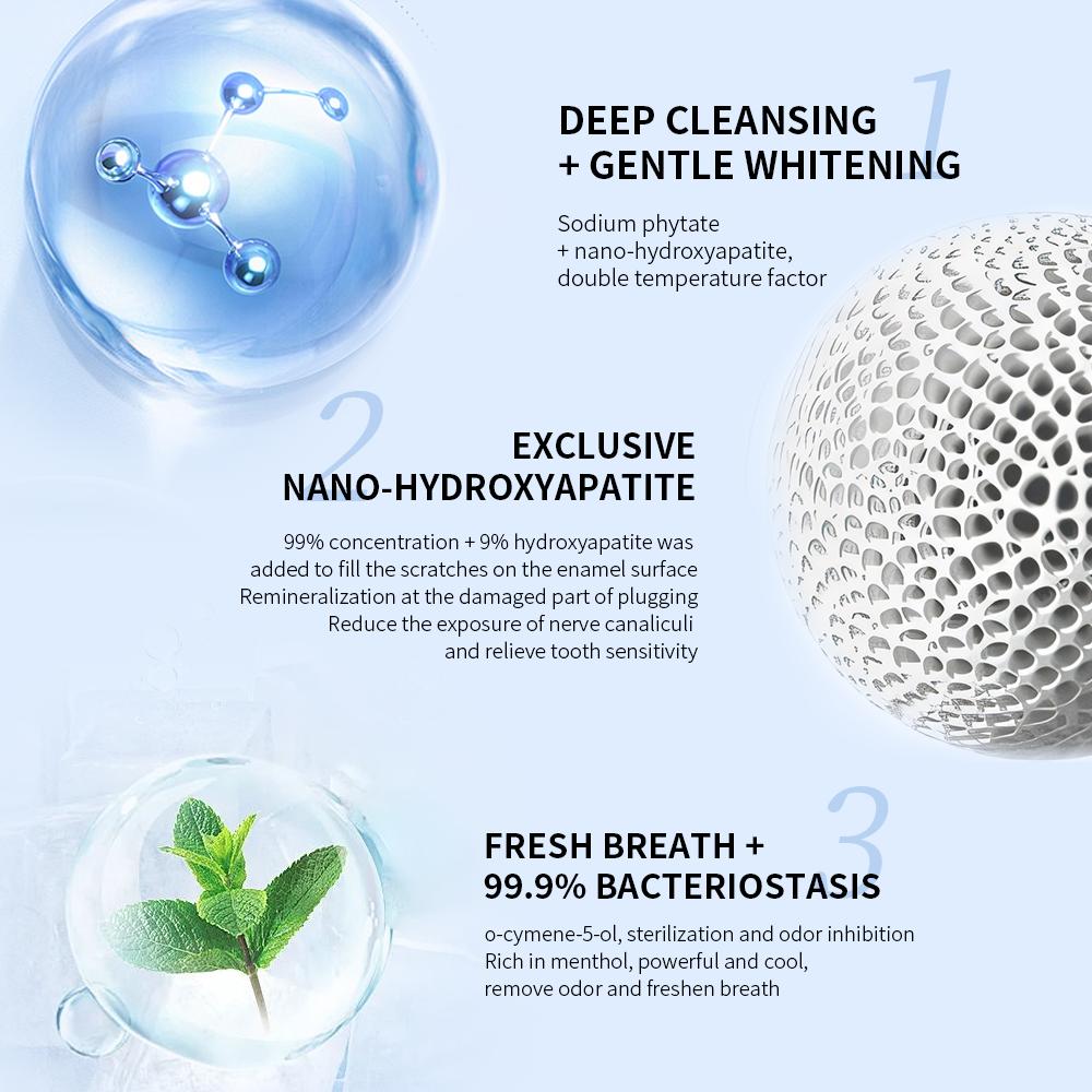 Hotluck HAP Toothpaste | Fluoride-Free Hydroxyapatite for Enamel Repair, Fresh Breath & Cavity Prevention | Whitening & Plaque Control | Natural Ingredients | Eco-Friendly Packaging