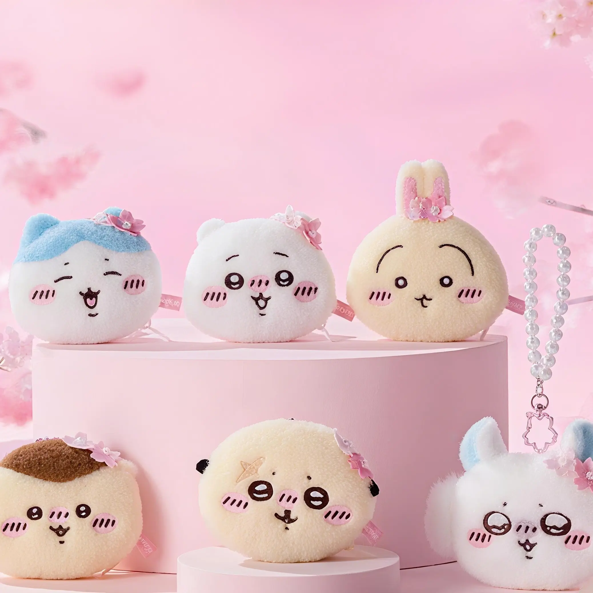 MINISO Chiikawa Cute Plush Coin Purse Keychain Kawaii Bag Charm Mini Wallet Compact Adorable Design Soft Plush Texture Versatile Usage 4.3*1.7*3.9inch,Christmas & Holiday Haul,Perfect Gift for Mom,Back-to-School Gifts