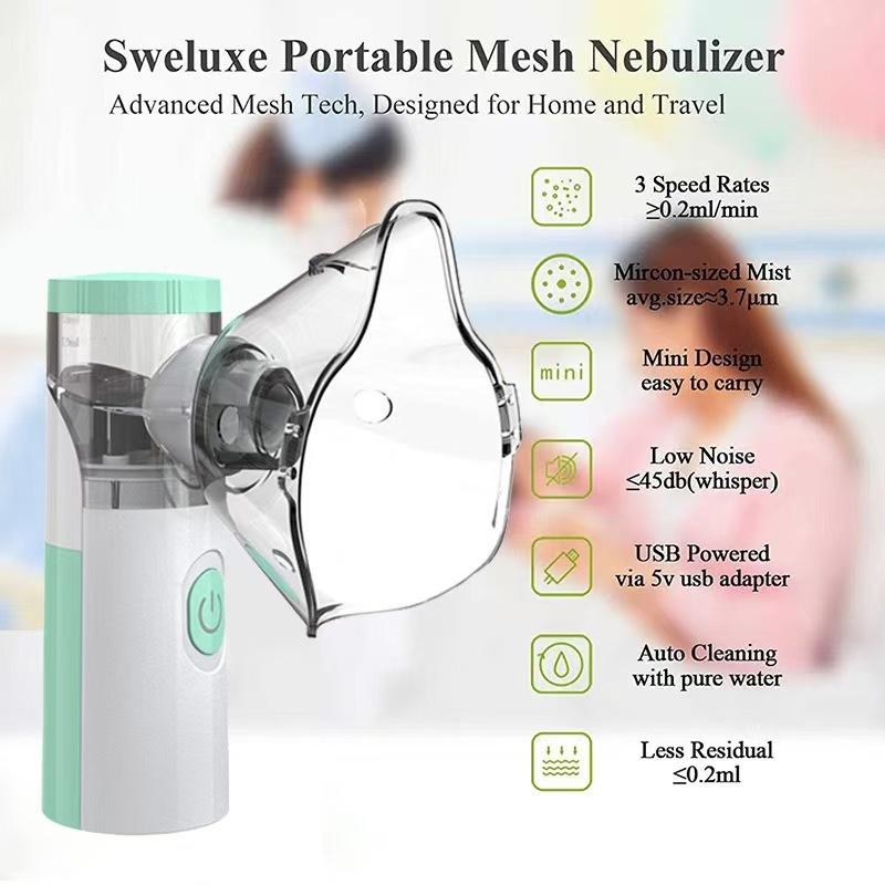 Portable Handheld Nebulizer Handheld Humidifier TYPE-C Interface Powered by AA Batteries Easy to Carry Compact and Portable Facial Mist Humidifier