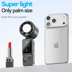 Mini Portable Handheld Fan Rechargeable with LED Display, 100 Levels Adjustable, 10m/s Strong Airflow Turbo Cooling, 195g Palm Size Personal Fan for Travel Outdoor Sports, Type-C Charging, Battery Percentage Indicator