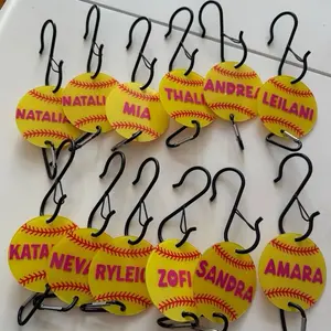Baseball or softball bag bag tags Baseball or softball bag bag tags