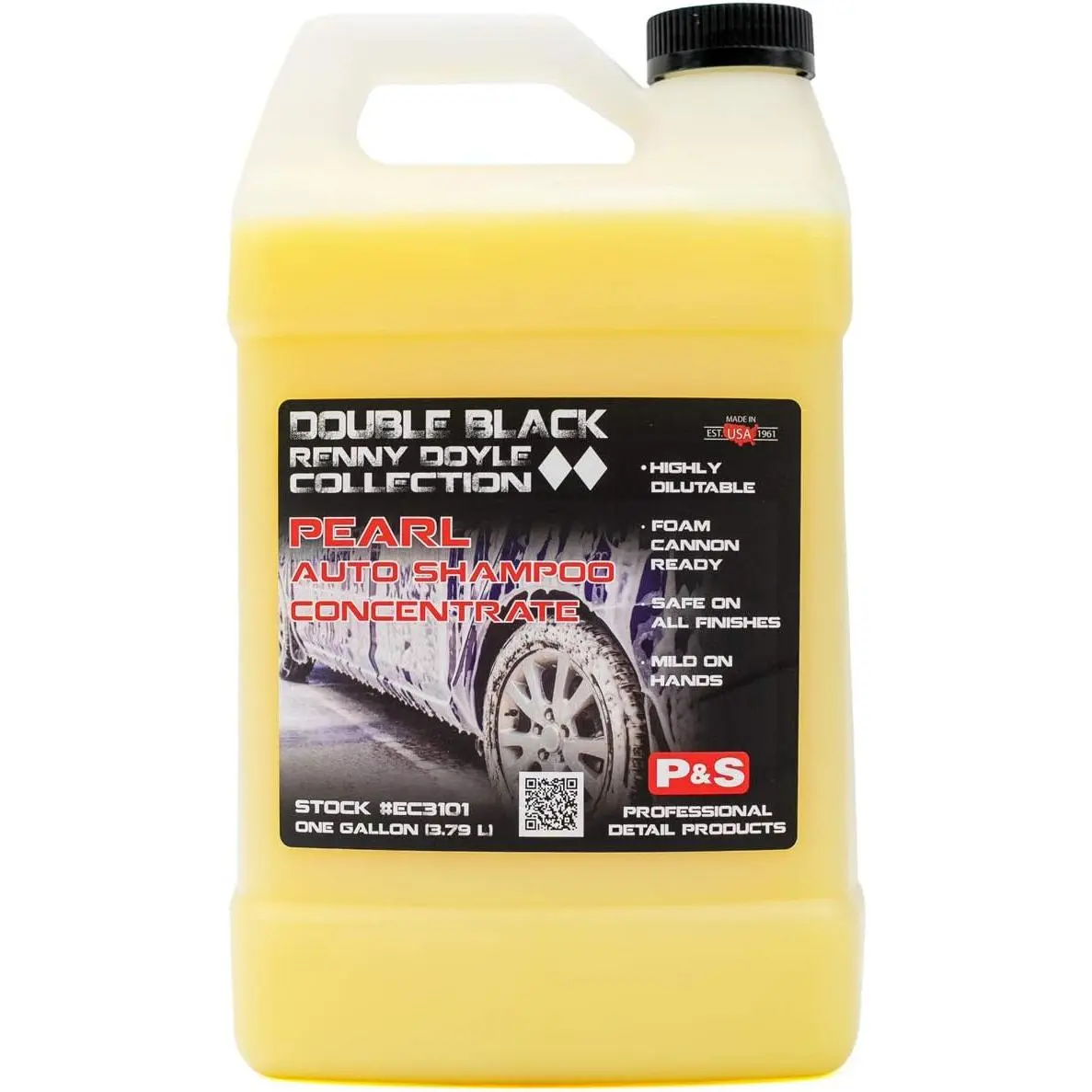 P&S Professional Detail Products Pearl Car Detailing Auto Shampoo - High-Foaming, pH-Balanced, Biodegradable, Lemon-Scented Car Wash Soap, Safe for All Finishes, Ideal for Foam Cannon & Bucket Wash - 1 Gal