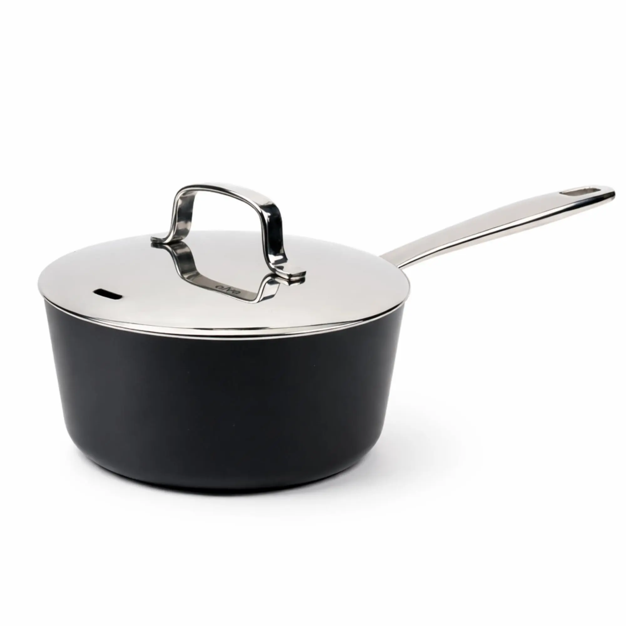 Alva Maestro Aluminum Ceramic Nonstick Classic Round Kitchen Pot with Lid - PFAS-Free, 500-1000 ml (2-qt), 10-Year Durability, Even Heat Distribution, Everyday Use Cookware