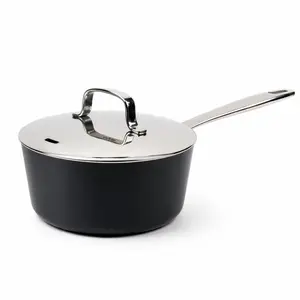 Alva Maestro 2 Qt. Nonstick Saucepan with Lid – PFAS/PTFE-Free, Diamond-Reinforced for Even Heating, Induction & Oven Safe, Spill-Proof Vent, Easy-Clean, Healthy Sustainable Belgian Design Cookware outdoorfun