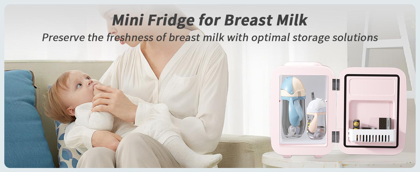 YASHE Mini Fridge/7 colours, 4 Liter/6 Cans Small Refrigerator for Skincare, 110V AC/ 12V DC Thermoelectric Cooler and Warmer for Bedroom, Office, Dorm, Car, Black mini fridge