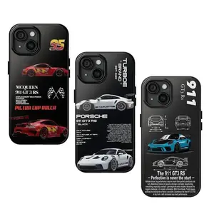 Trendy iPhone 17 Cool 911 GT3 RS, MCQ95 Black Two-In-One Drop-Resistant Mobile Phone Case Protection, Shockproof For IPhone 17-12, Pro Max, Pro Plus, Gift for her for him, Protective Cover