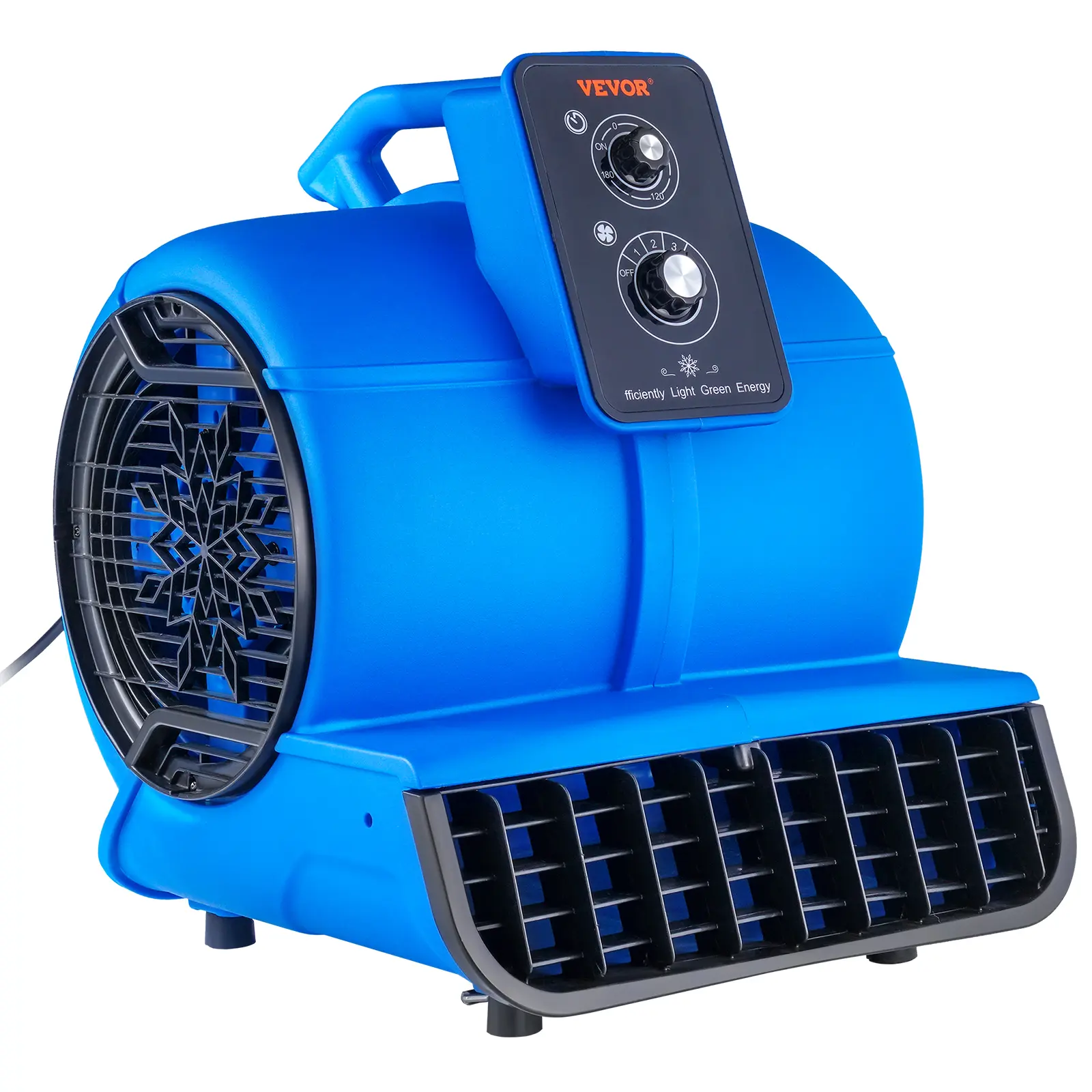 【summerfinds】VEVOR Floor Blower, 1/2 HP, 2600 CFM Air Mover for Drying and Cooling, Portable Carpet Dryer Fan with 4 Blowing Angles and Time Function, for Janitorial, Home, Commercial, Industrail Use, ETL Listed, Portable Blower Blowers