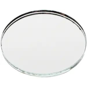 Plymor 1.5" Round, 3mm Thick Non-Beveled Glass Mirror Circle