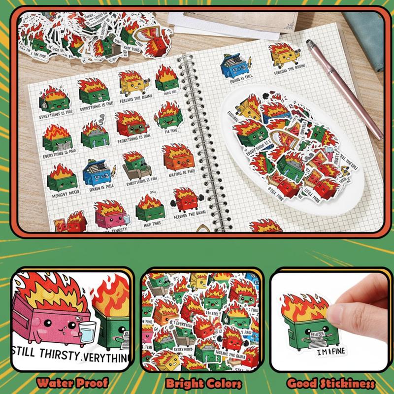 200 Pcs Easter Cartoon Vinyl Stickers Jesus Baseball Bee Golf Soccer Dumpster Fire Meme Waterproof with Positive Quote for Laptop Water Bottles Scrapbook Office Party Gifts